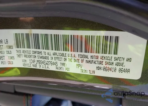 2014 Jeep Cherokee Trailhawk из США, поврежденный, VIN 1C4PJMBS4EW276445